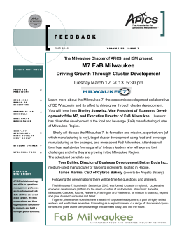 M7 FaB Milwaukee - APICS Milwaukee Chapter
