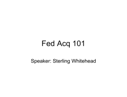 Fed Acq 101 - CapaVirginia.Org