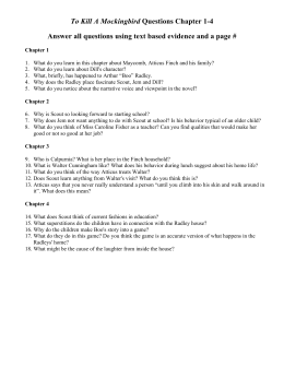 Chapter Questions TKAM - Seaford School District