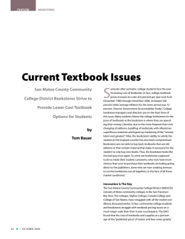 Current Textbook Issues - San Mateo County Community College
