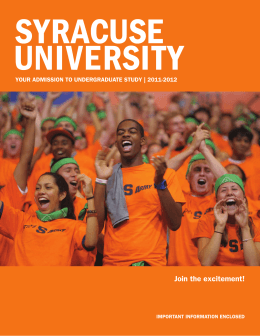 Join the excitement! - Syracuse University