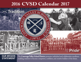 2016 CVSD Calendar 2017 - Conewago Valley School District