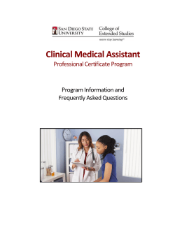 Clinical Medical Assistant - SDSU