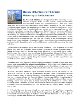 The University Library - University of South Alabama