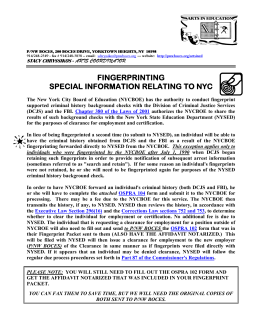 fingerprinting special information relating to nyc