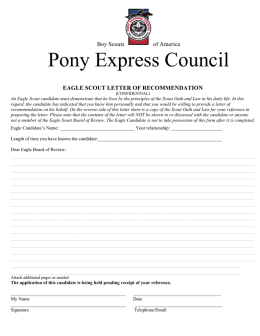 CONFIDENTIAL - Pony Express Council