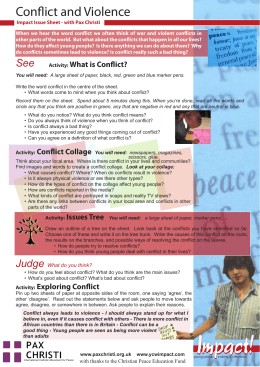 Conflict and Violence - Catholic Social Teaching