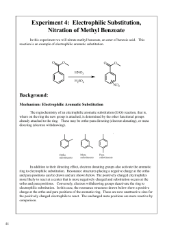 Experiment 4: Electrophilic Substitution, Nitration of Methyl Benzoate