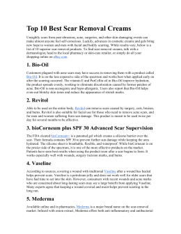 Top 10 Best Scar Removal Creams