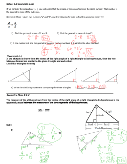4) Write the similarity statement comparing the three triangles