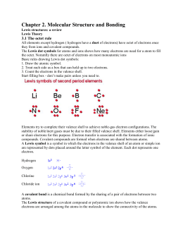 Chapter 2. Molecular Structure and Bonding