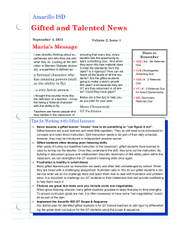 Gifted and Talented News - Amarillo Independent School District