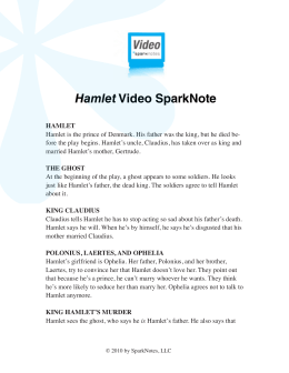 Hamlet Video SparkNote