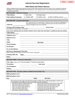 TotalPay iNET Enrollment Form