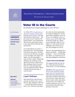 Voter ID in the Courts - National Conference of State Legislatures