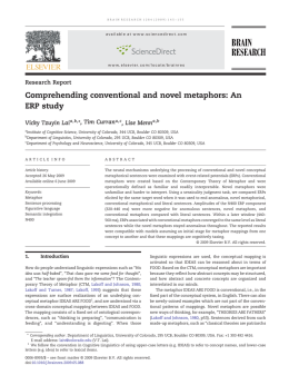 Comprehending conventional and novel metaphors: An ERP study