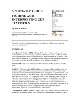 a “how-to” guide: finding and interpreting gdp statistics