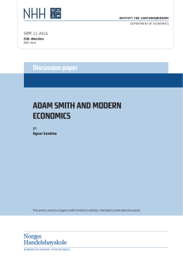 ADAM SMITH AND MODERN ECONOMICS