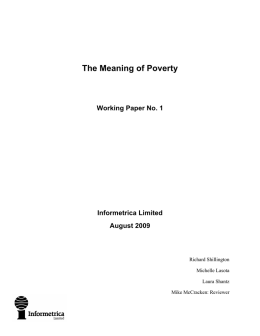 The Meaning of Poverty