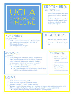 Financial Aid Timeline for UCLA - FSC
