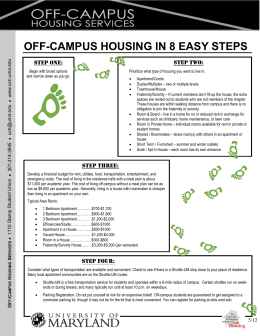 off-campus housing is here - Maryland English Institute