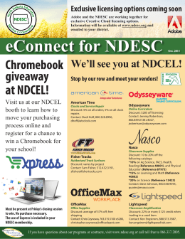 We`ll see you at NDCEL! Stop by our row and meet your vendors!