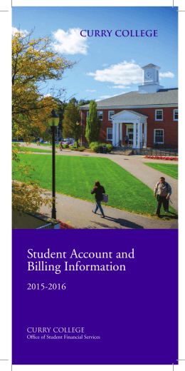 Student Account and Billing Information