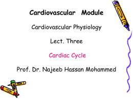 The Cardiac cycle