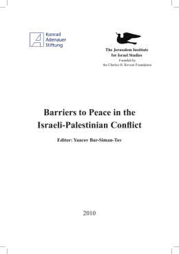 Barriers to Peace in the Israeli-Palestinian Conflict