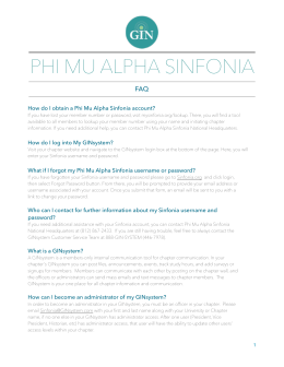 Phi Mu Alpha Sinfonia FAQ