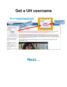 Select “Get a UH username”