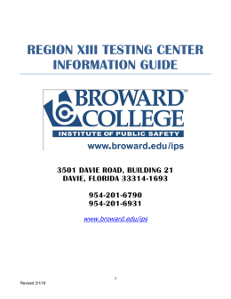 region xiii testing center information guide