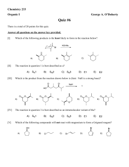 Chem 233 Quiz 6