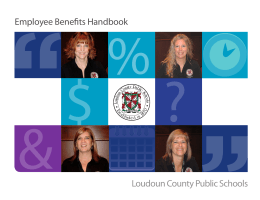 Employee Benefits Handbook Loudoun County Public Schools