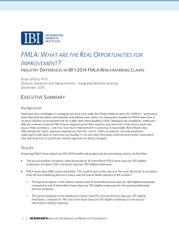 Executive Summary - Integrated Benefits Institute