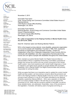 Letter of opposition - National Disability Rights Network