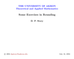 Rounding - The University of Akron