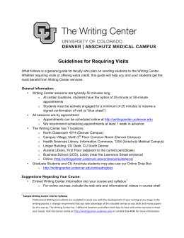 Guidelines for Requiring Writing Center Visits