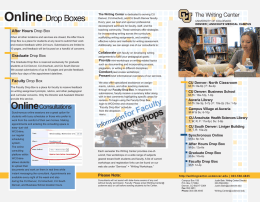 Writing Center Brochure - University of Colorado Denver