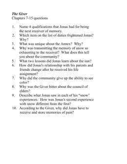 The Giver Chapters 7-15 questions 1. Name 4 qualifications that