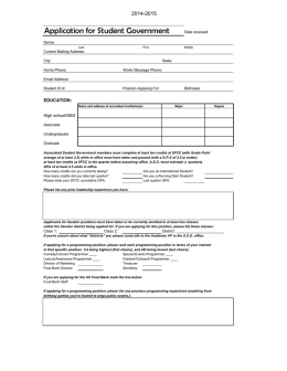Application for Student Government