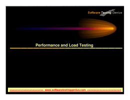 Performance and Load Testing