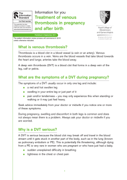 "Treatment of venous thrombosis in pregnancy and after birth" PDF