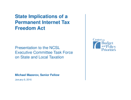 State Implications of a Permanent Internet Tax Freedom Act