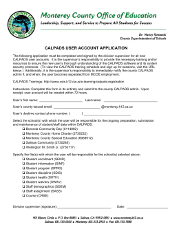 CALPADS User Account Application