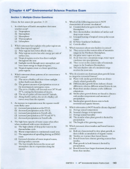 I Chapter 4 AP® Environmental Science Practice Exam