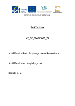 earth day - zš žďár nad sázavou
