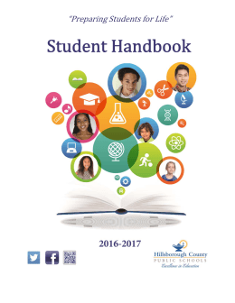 Student Handbook - Hillsborough County Public Schools