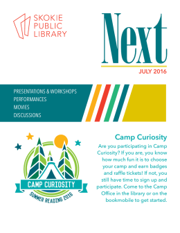 Camp Curiosity - Skokie Public Library