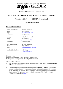 pdf School of Information Management MIMM512 STRATEGIC